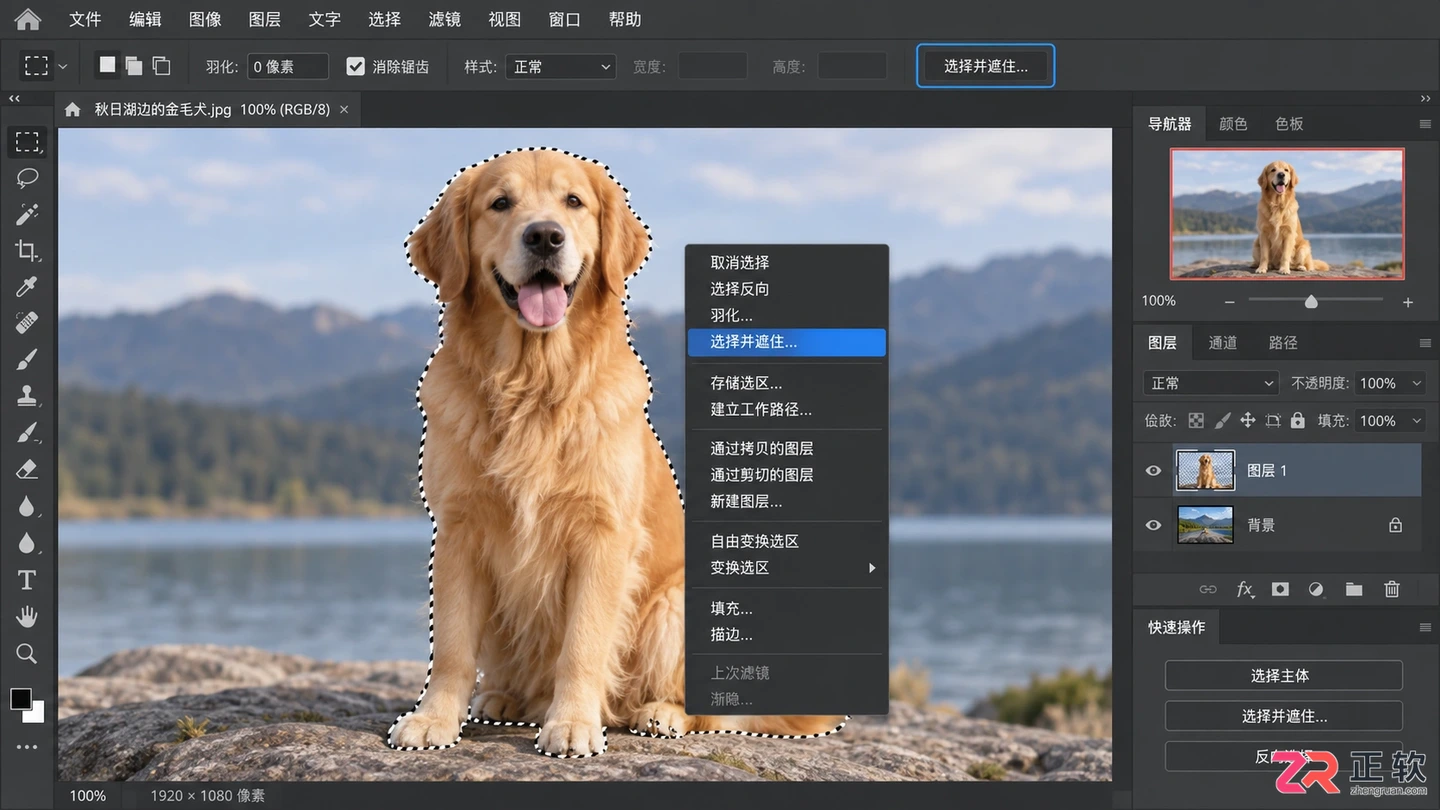 Photoshop选区如何修改?调整范围 大小和边界的方法