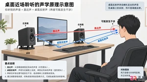 电脑桌面音箱怎么摆放好?正确位置与角度图解