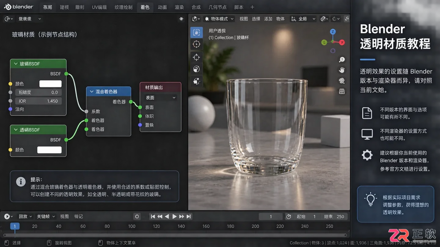 Blender材质制作方法图解教程，新手快速入门步骤