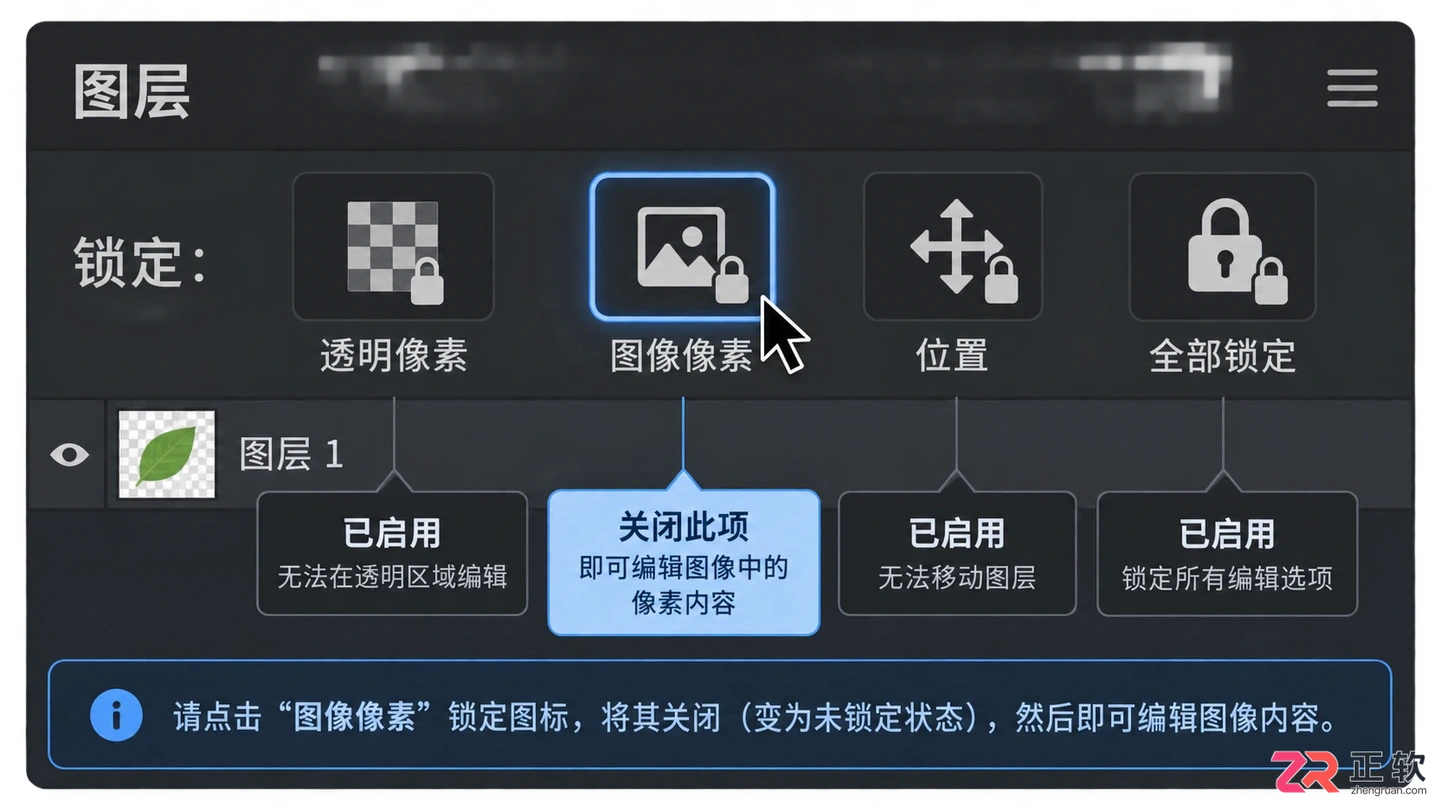 Photoshop图层锁定怎么解锁?无法编辑或点击没反应的解决方法