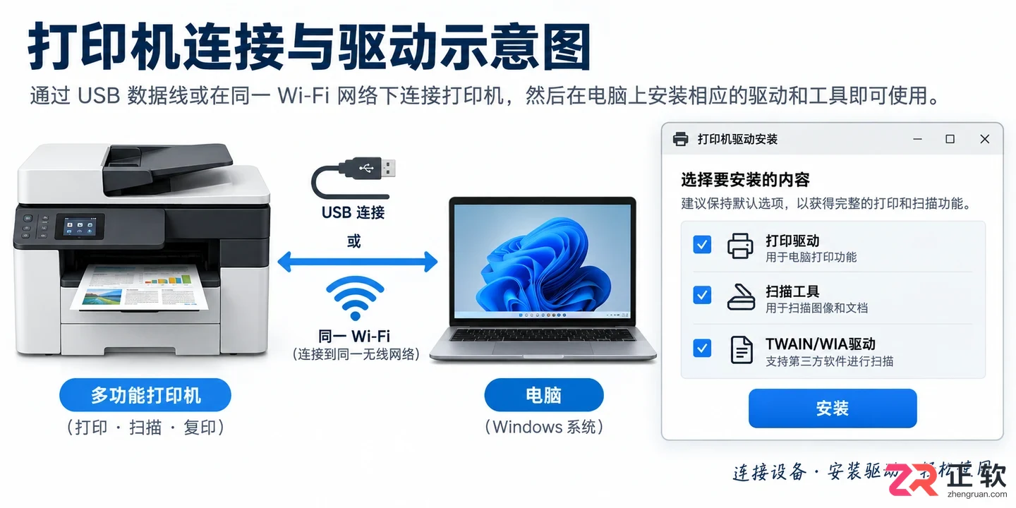 打印机扫描到电脑怎么设置教程详细操作步骤
