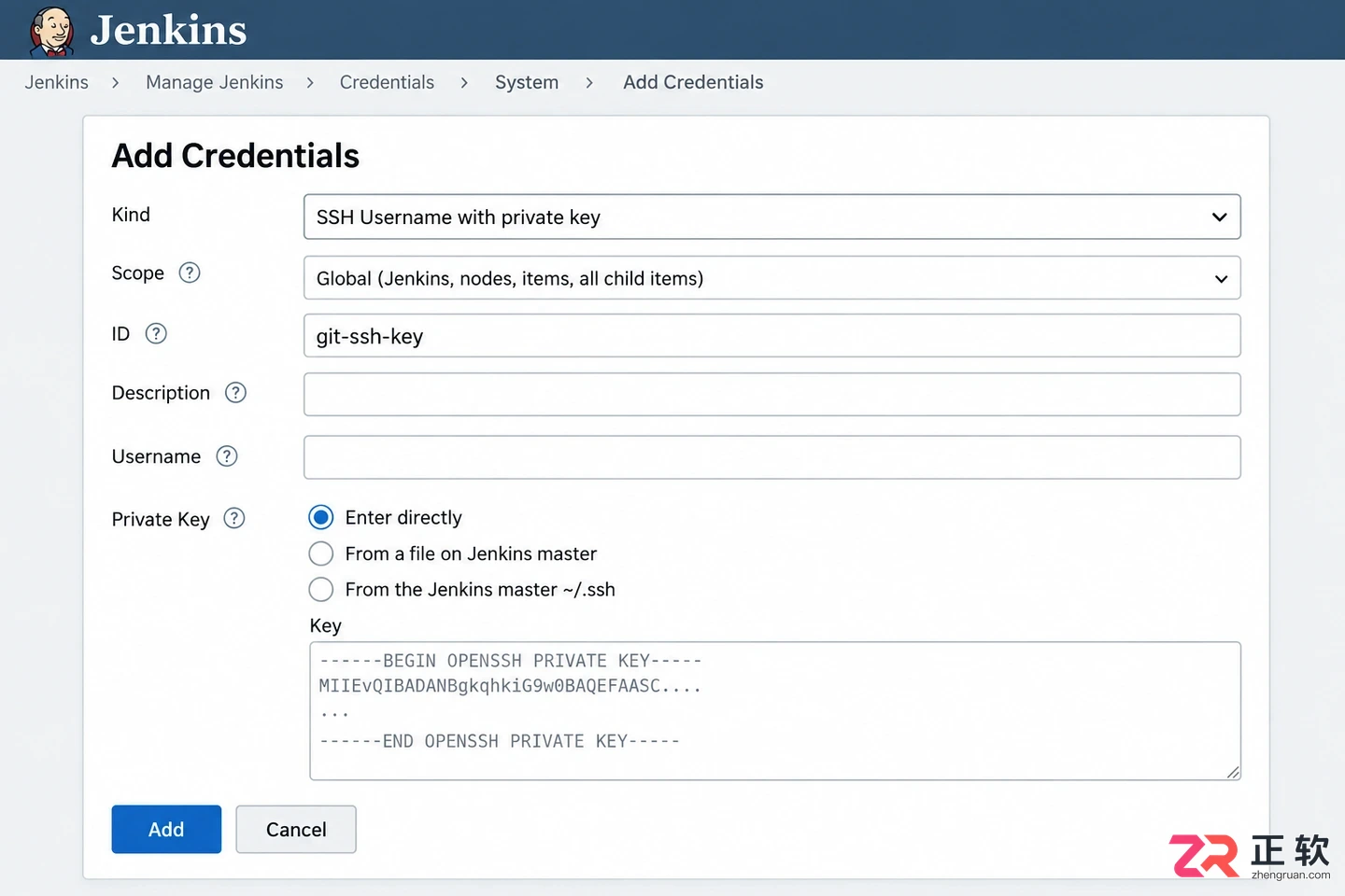 jenkins配置git仓库步骤与凭证设置教程