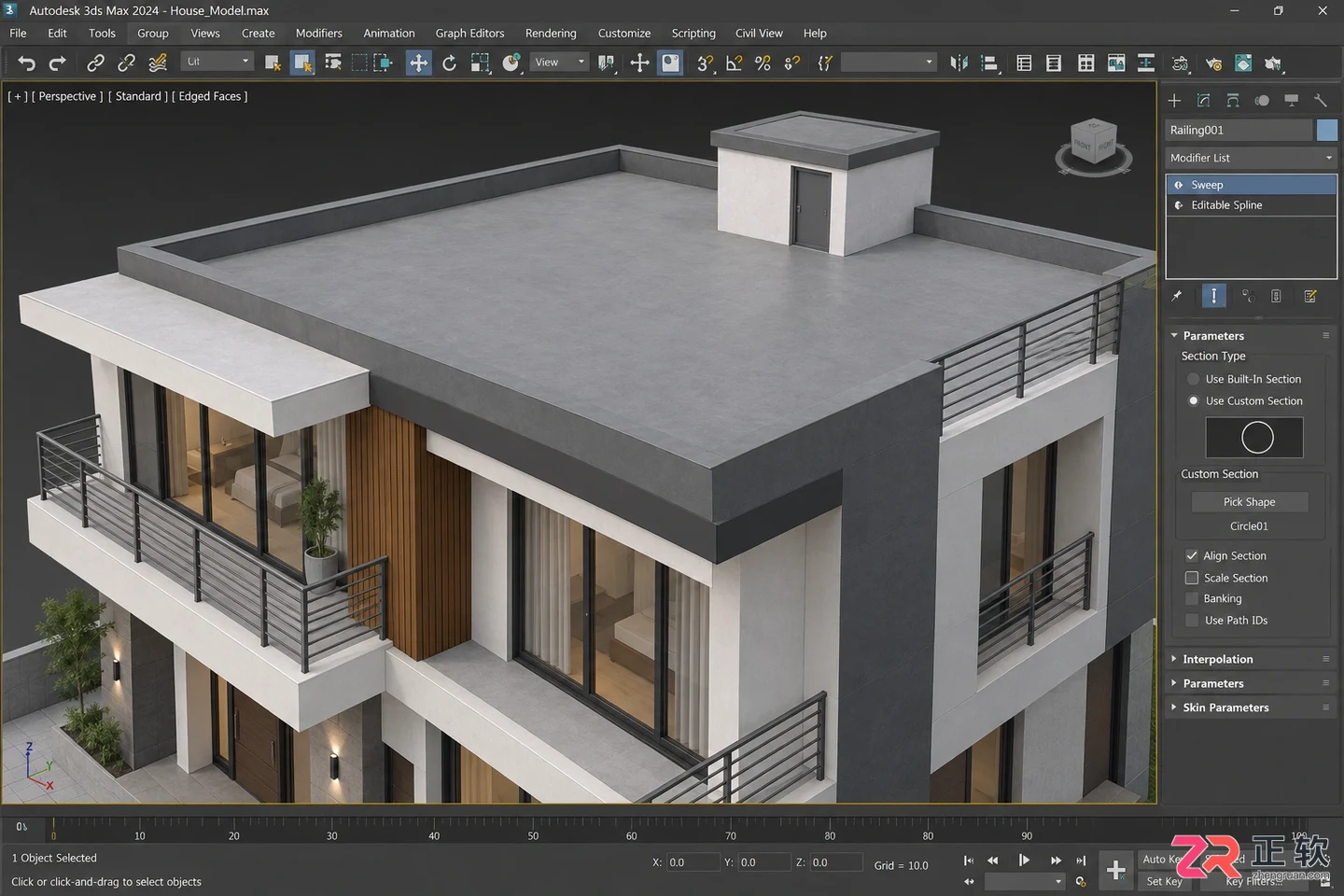 3dmax建筑建模步骤详解:从零开始完成房屋建模与效果图制作
