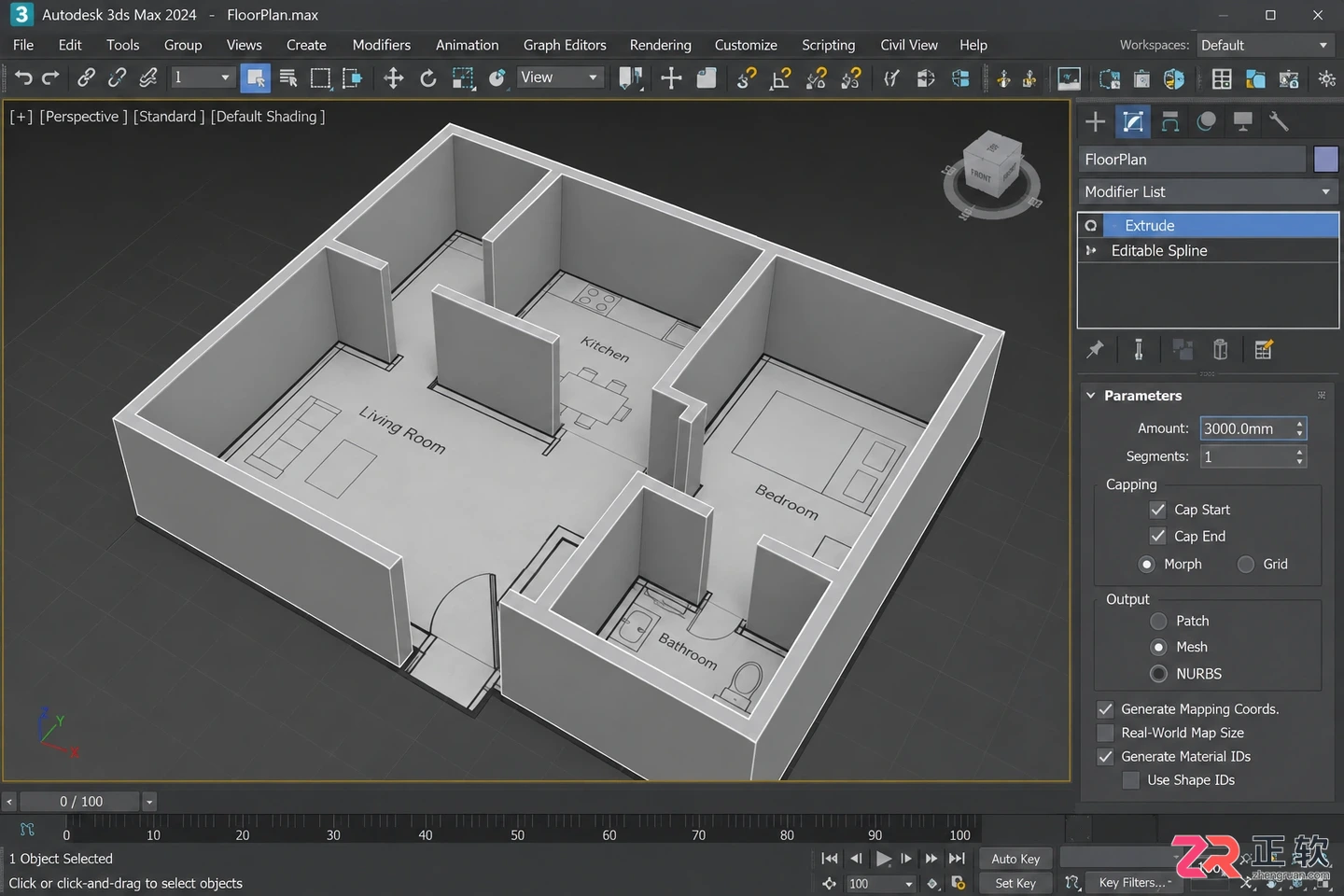 3dmax建筑建模步骤详解:从零开始完成房屋建模与效果图制作
