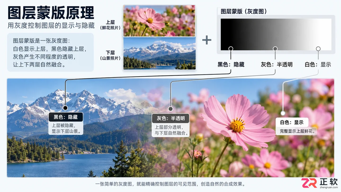 PS蒙版是什么？通俗理解其作用 原理及详细使用方法