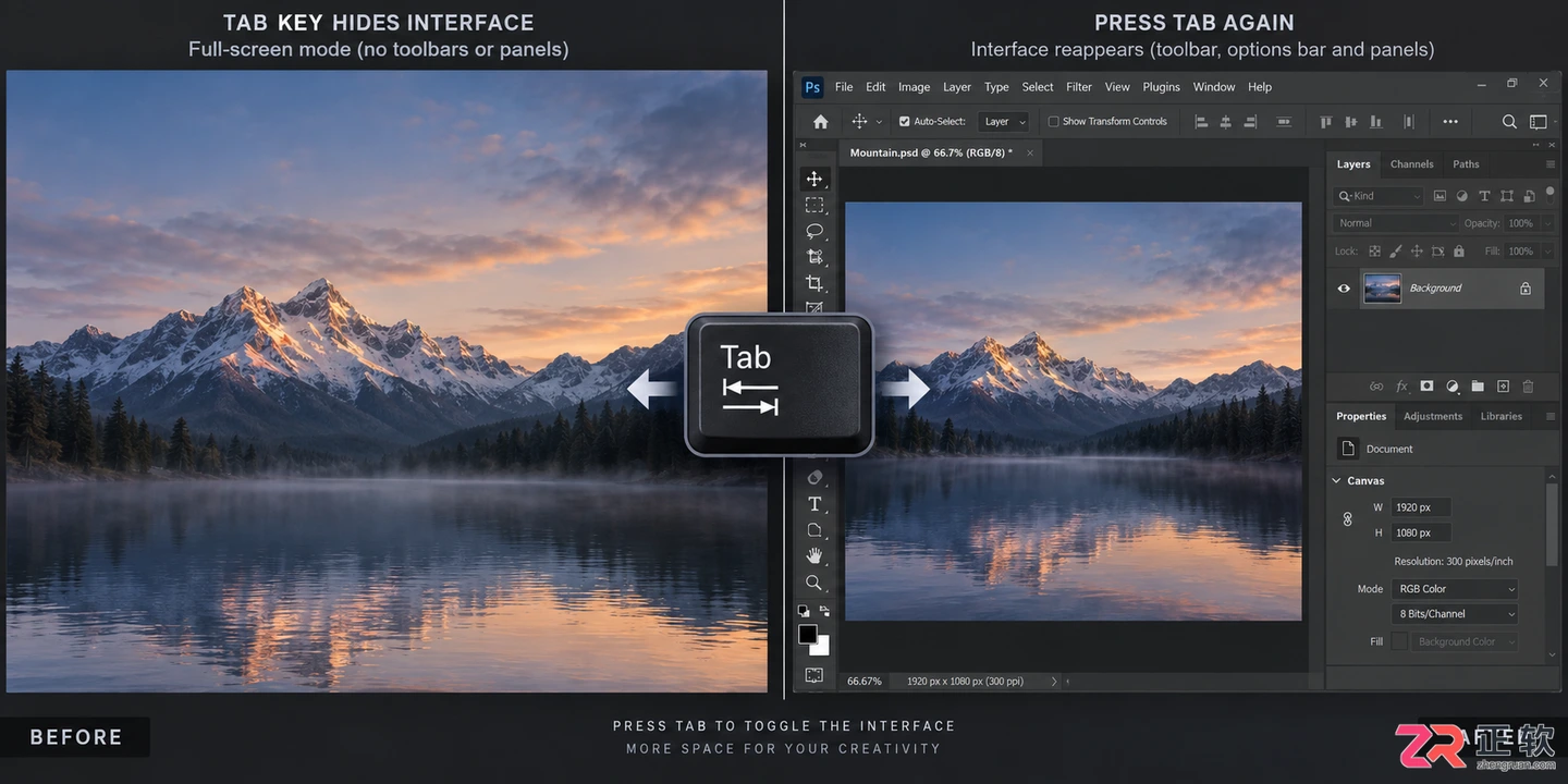 photoshop 工具怎么调出来