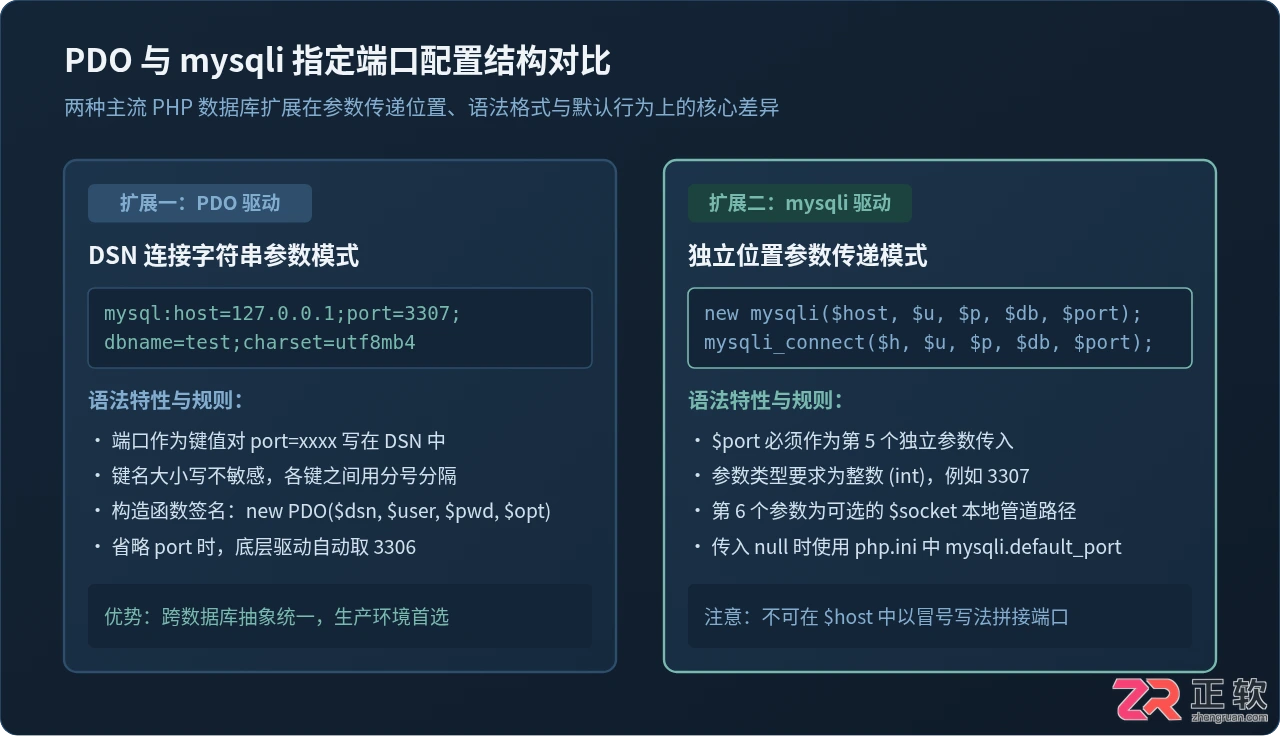 php连接mysql带端口怎么设置？附完整连接代码