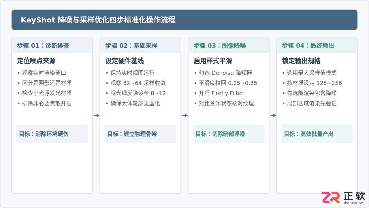 keyshot渲染噪点太多怎么办？采样值与降噪设置方法