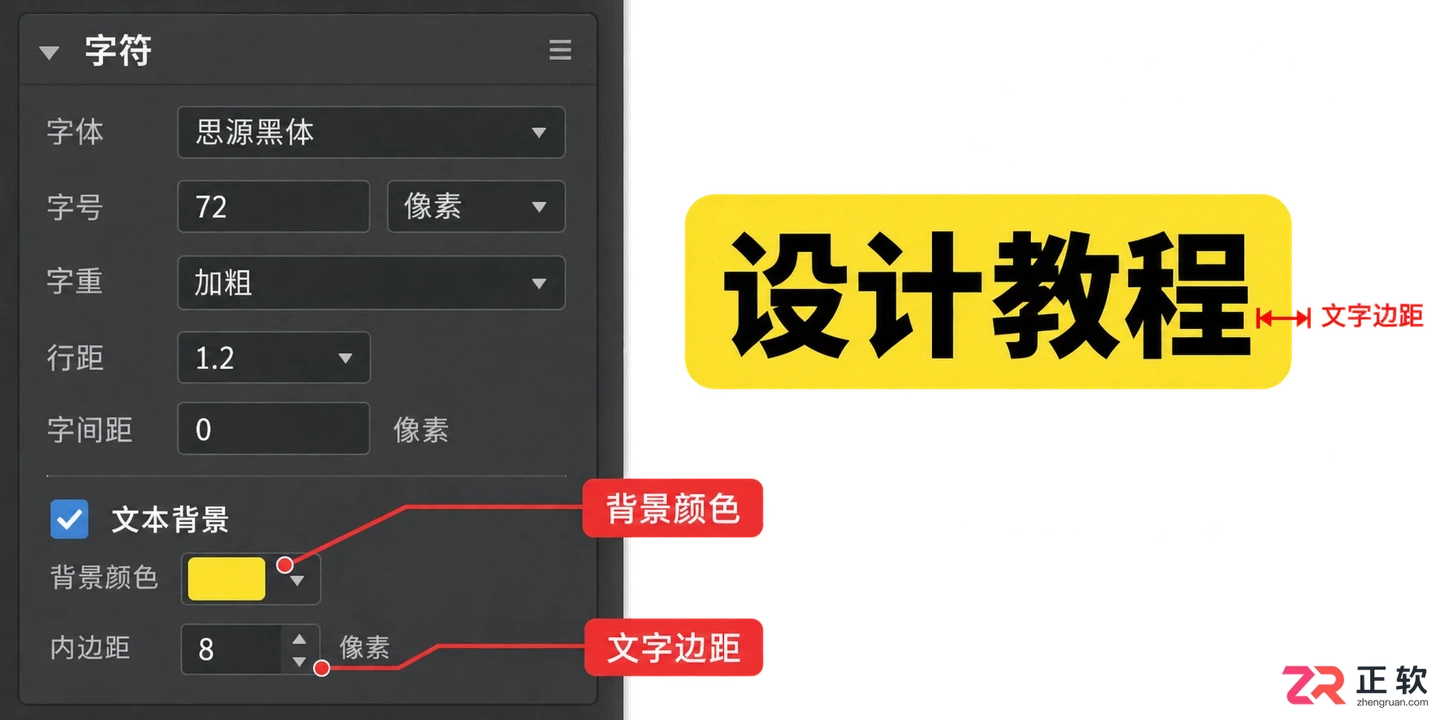 Photoshop文字加底色怎么做?添加背景色与底板教程