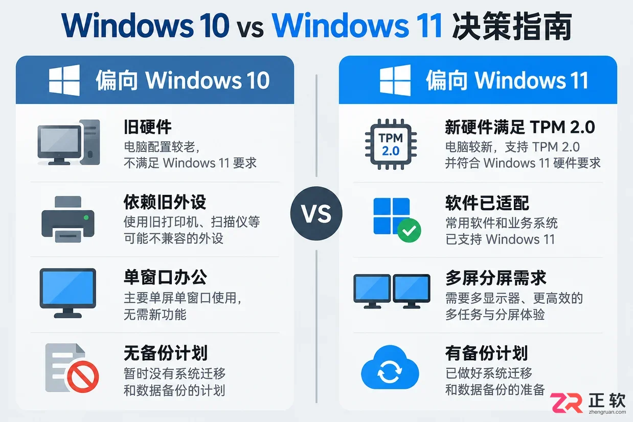 一张对比表理清Windows10和Windows11该留哪个