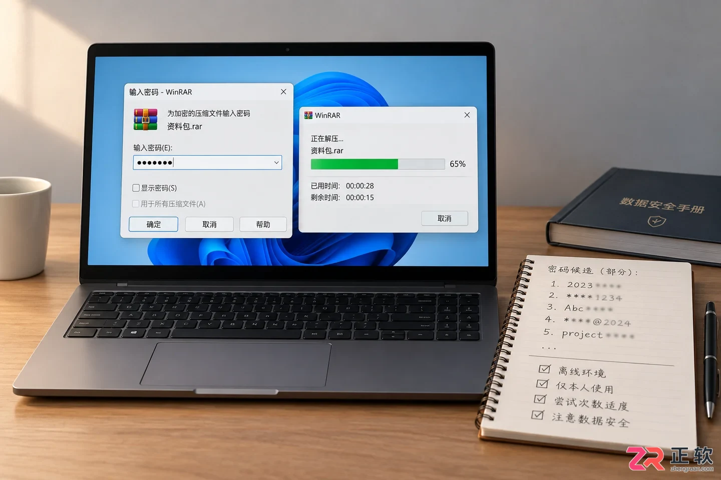 WinRAR加密压缩包忘记密码还能找回吗？
