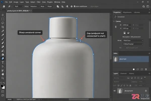 Photoshop钢笔工具路径不平滑或无法闭合的修正方法