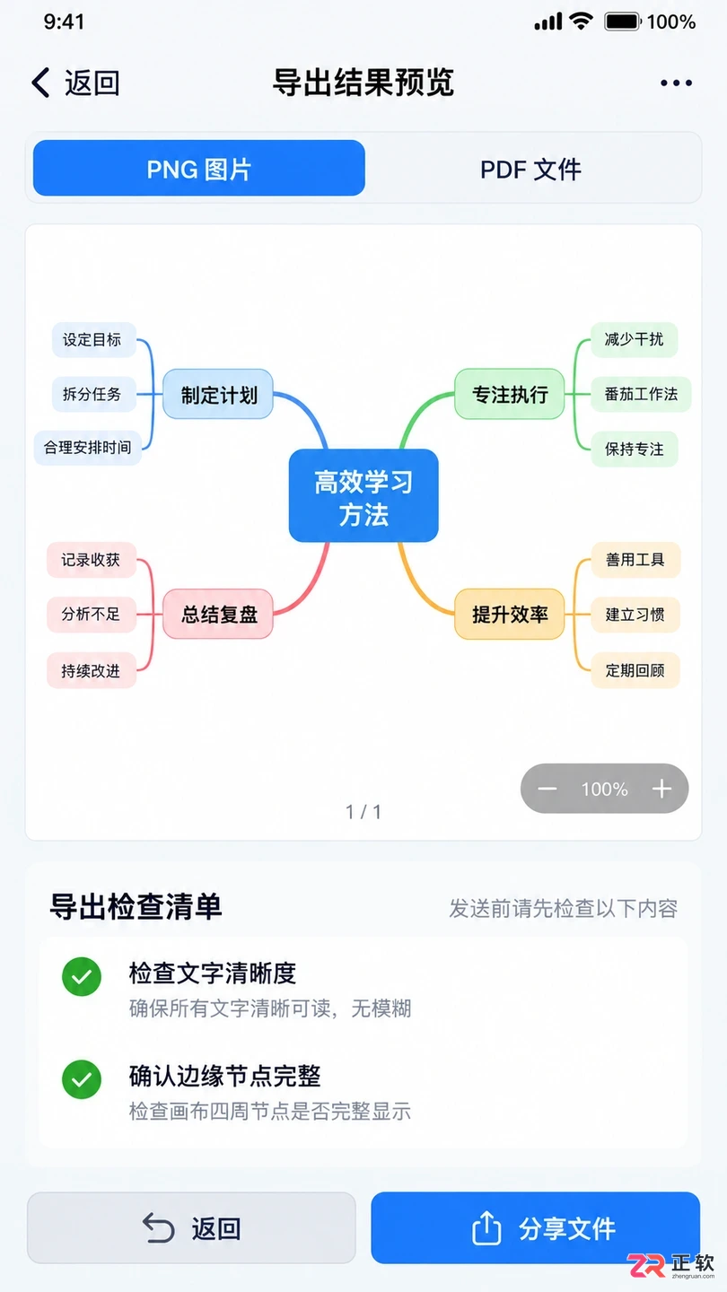 XMind手机版支持导出哪些格式?怎么分享文件