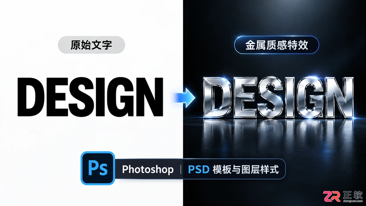 Photoshop文字特效下载与安装教程：素材 字体和插件使用方法
