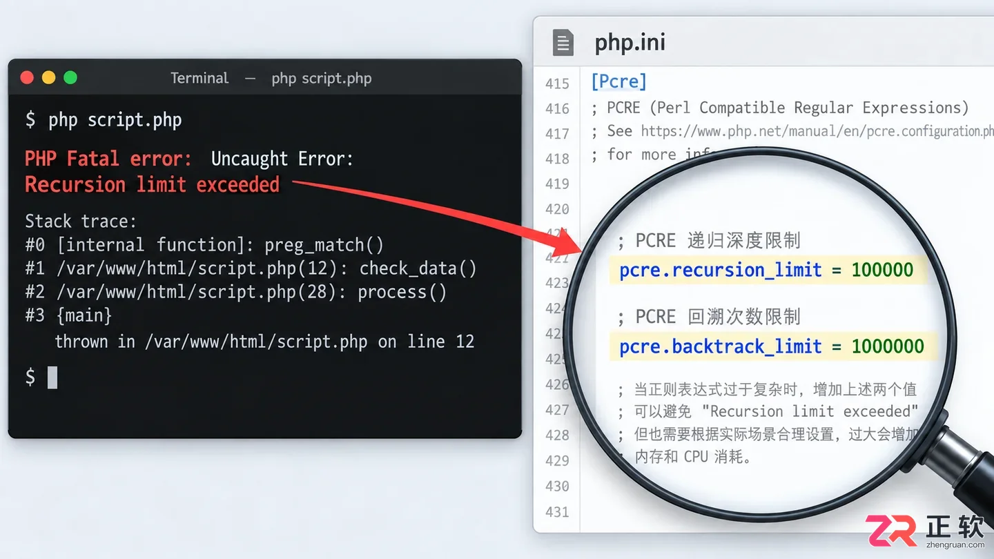 解决PHP递归报错：max_nesting_level限制与内存溢出处理