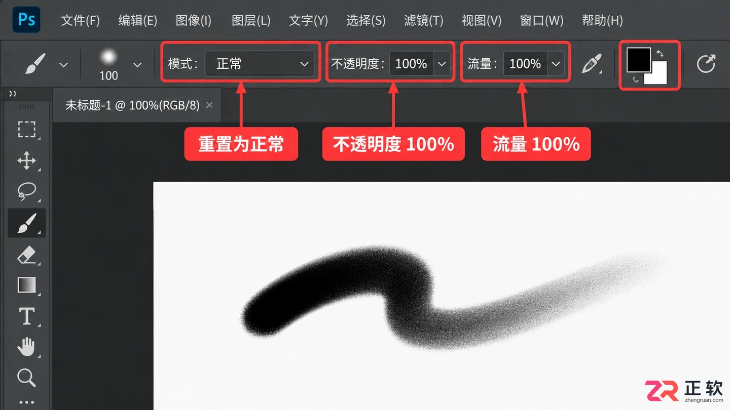 Photoshop画笔在图片上画不出东西怎么办？常见原因与解决方法
