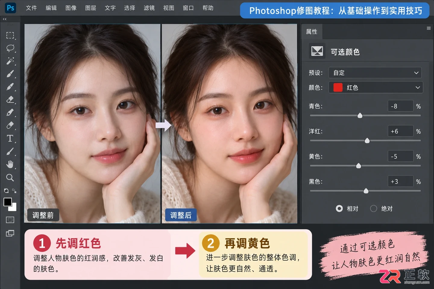 Photoshop修图教程：从基础操作到实用技巧