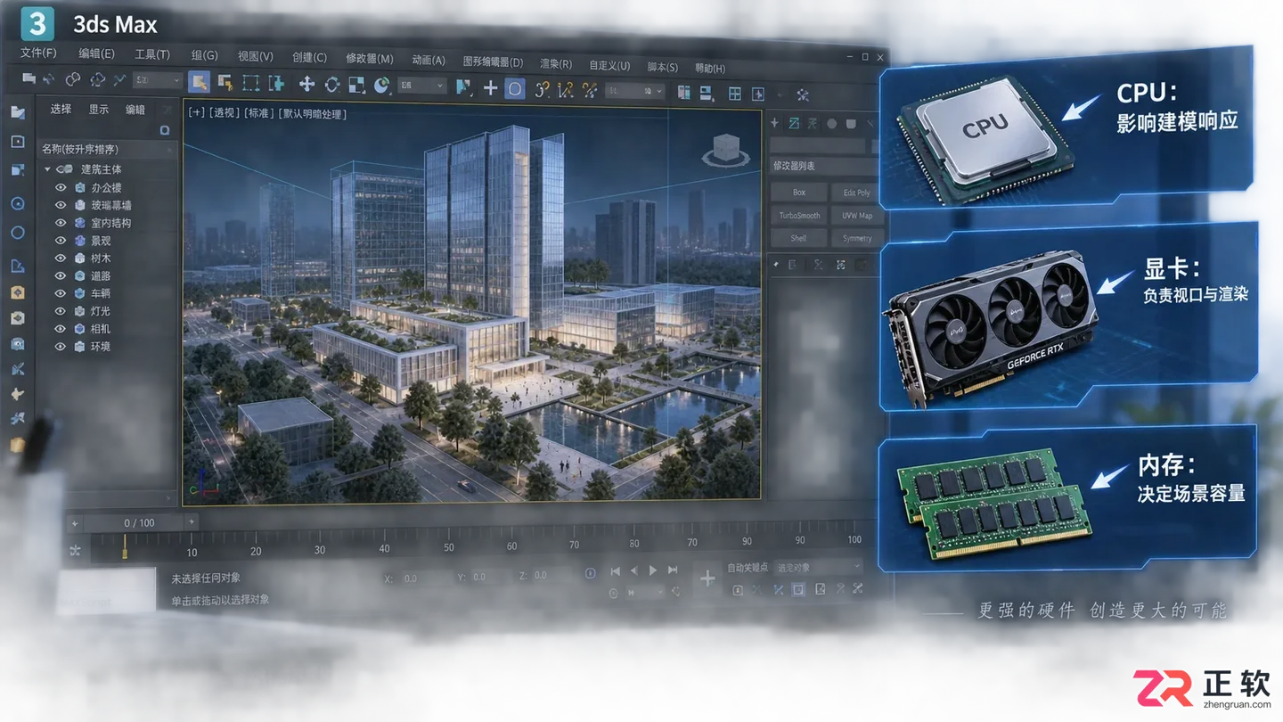3dmax建模软件需要什么电脑才能用