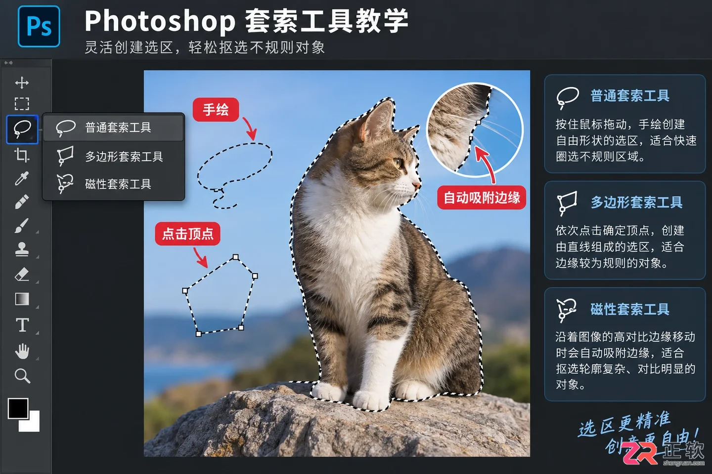 Photoshop选区怎么用?基本操作与常用快捷键