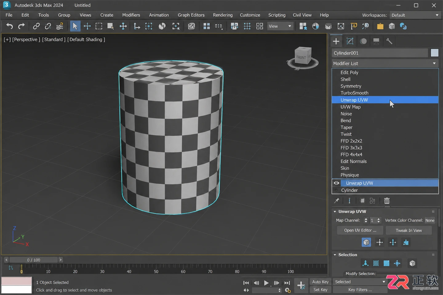 3ds Max Unwrap UVW修改器基础操作与接缝处理