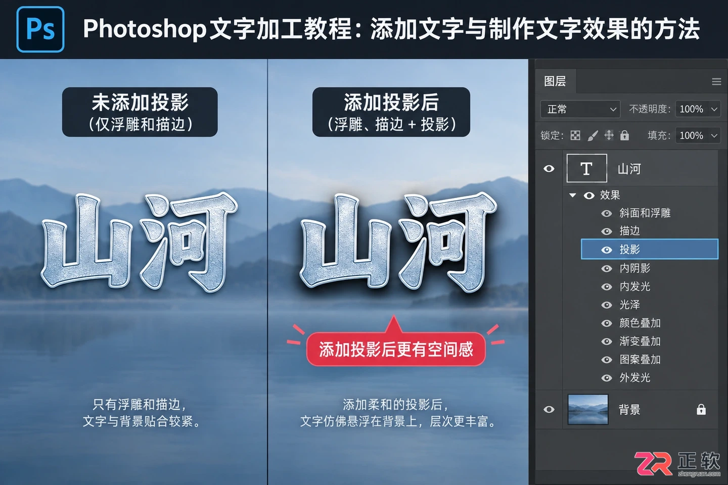 Photoshop文字加工教程：添加文字与制作文字效果的方法