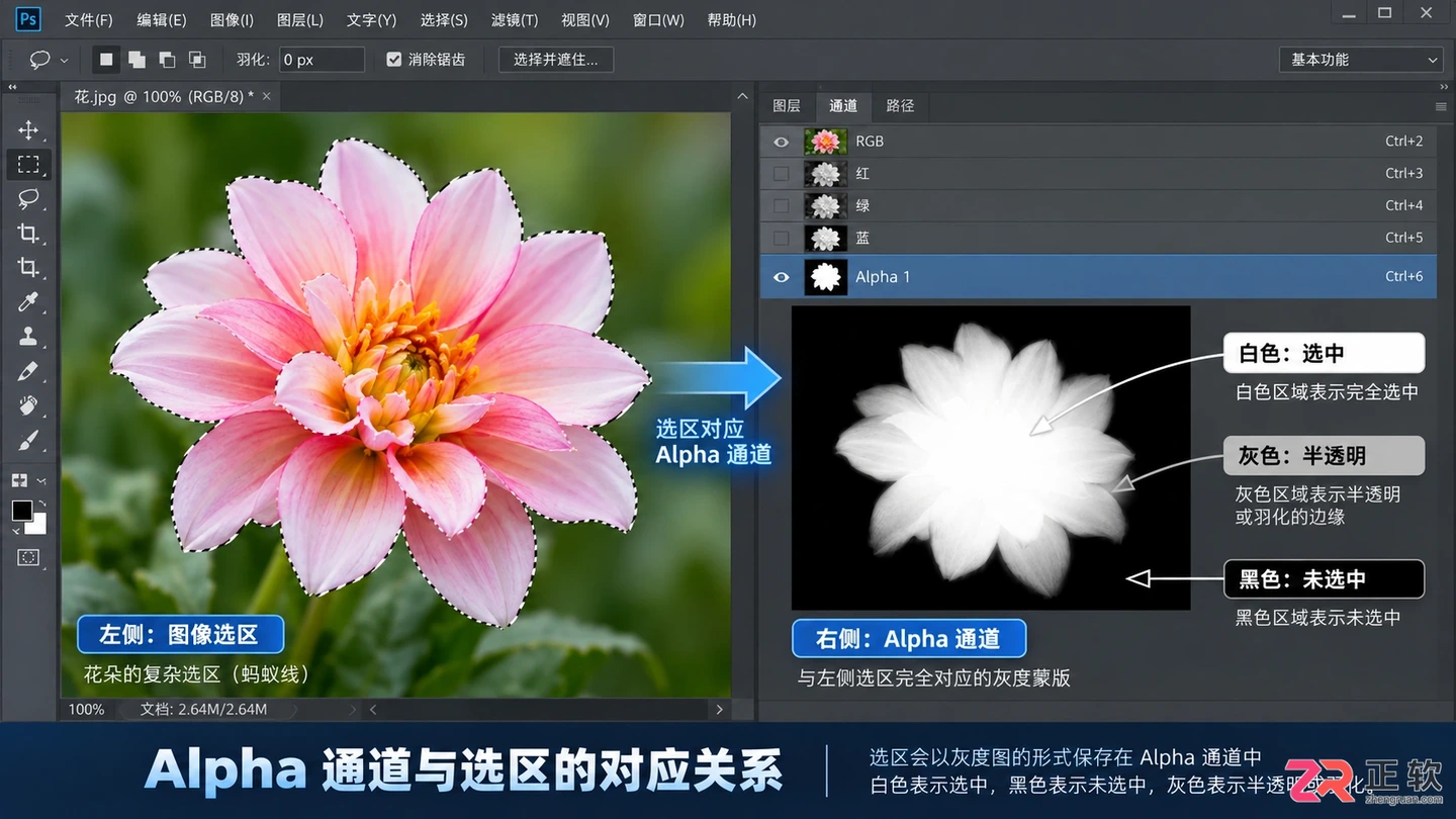 photoshop通道作用、功能及用途
