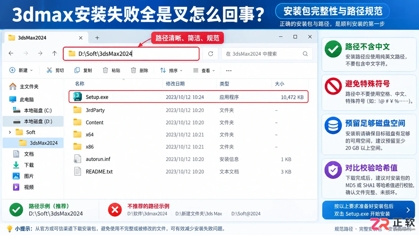 3dmax安装失败全是叉怎么回事？原因及解决方法