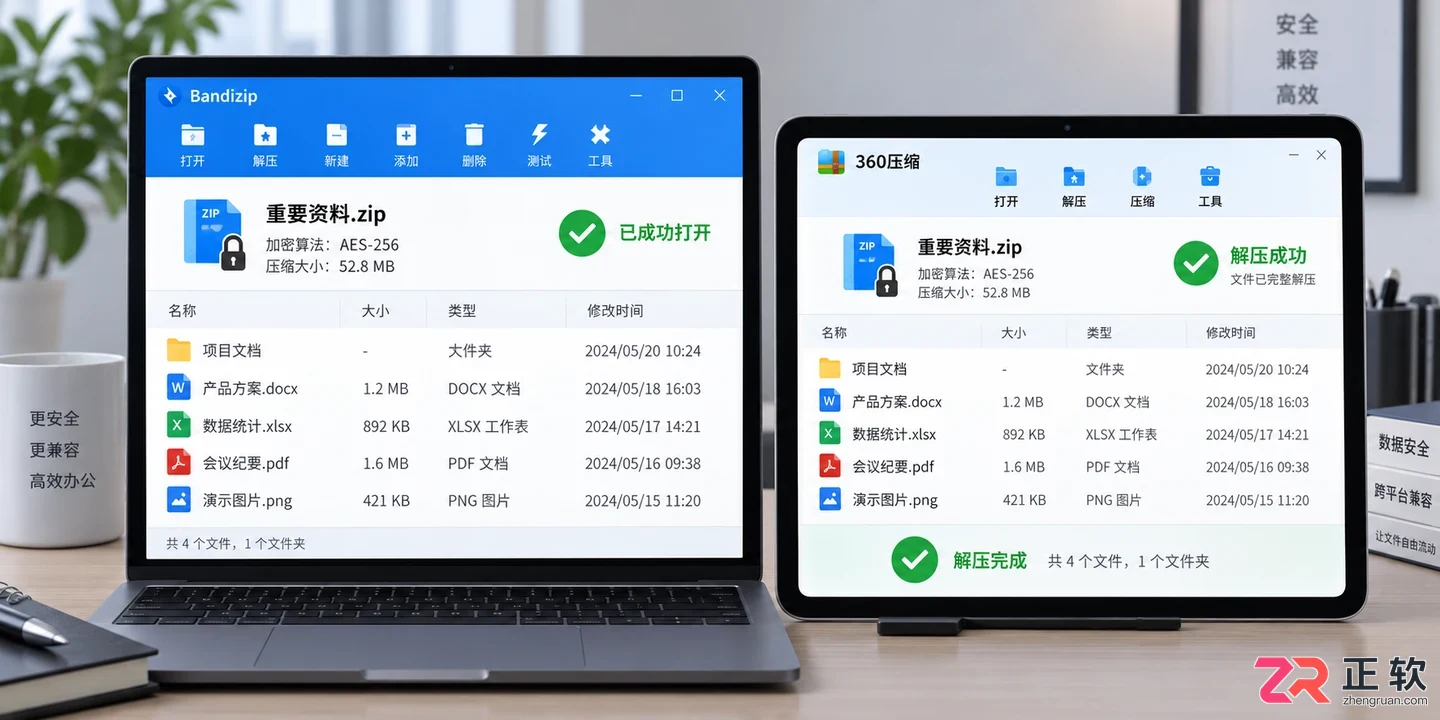 Bandizip下载后怎么用AES-256加密?压缩文件更安全