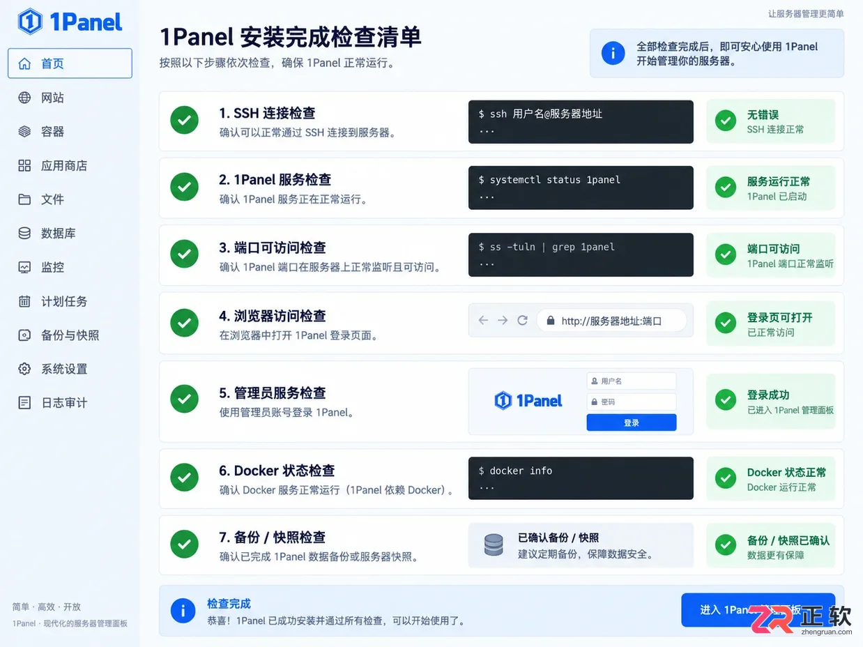 在线安装 - 1panel 文档 Linux安装步骤详解