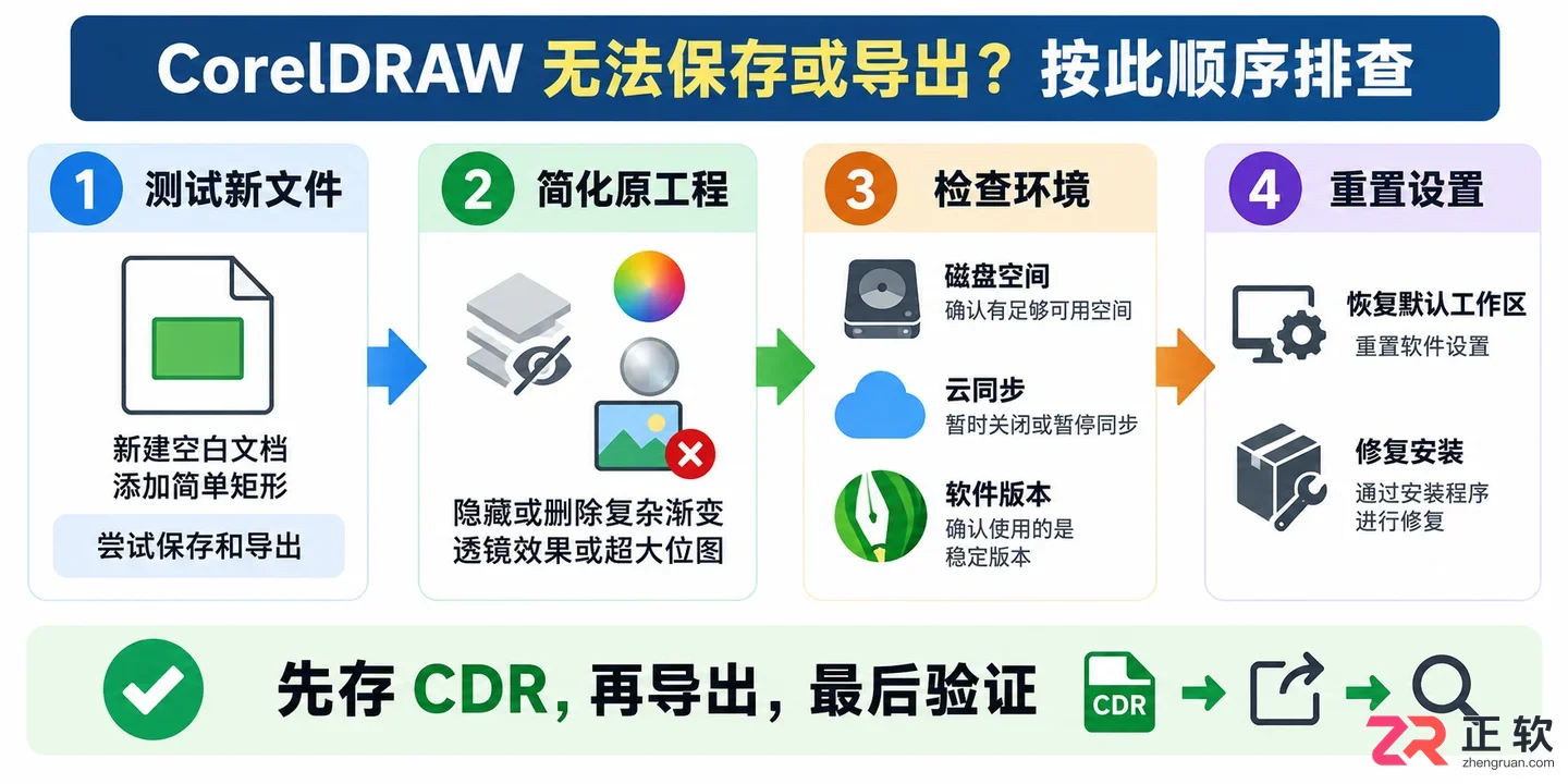 coreldraw无法导出和另存为怎么办解决教程