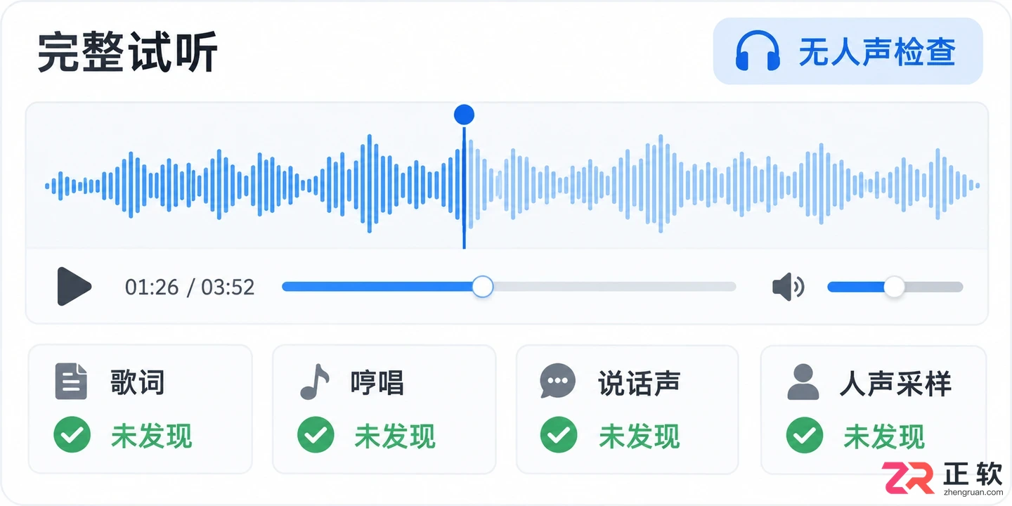 音述AI怎么设置纯音乐不生成人声