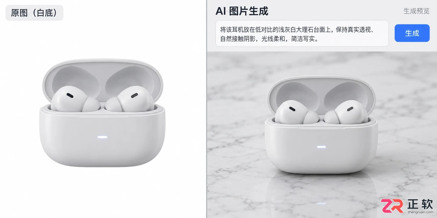 PixPix混合材质合成:金属、木纹、大理石底座的高级搭配法