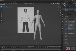 blender添加图片后怎么调整位置方向