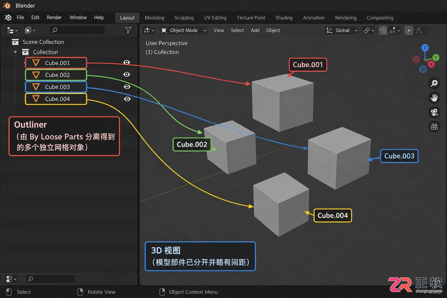 blender导入obj分离怎么操作详细教程