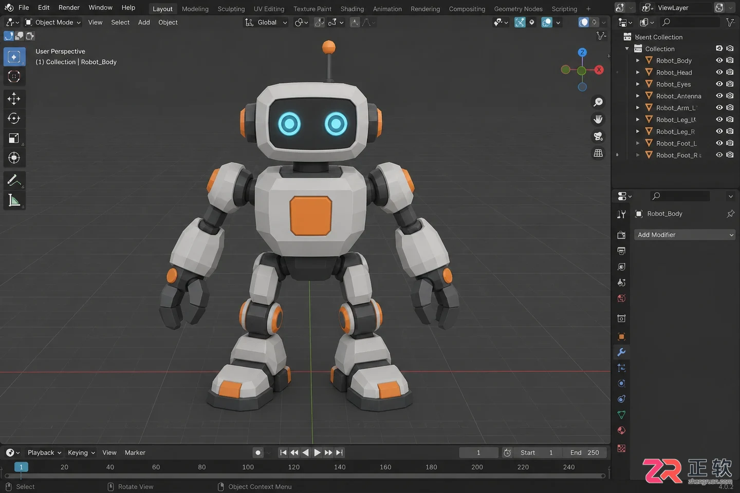 blender机器人建模教程详解全过程步骤
