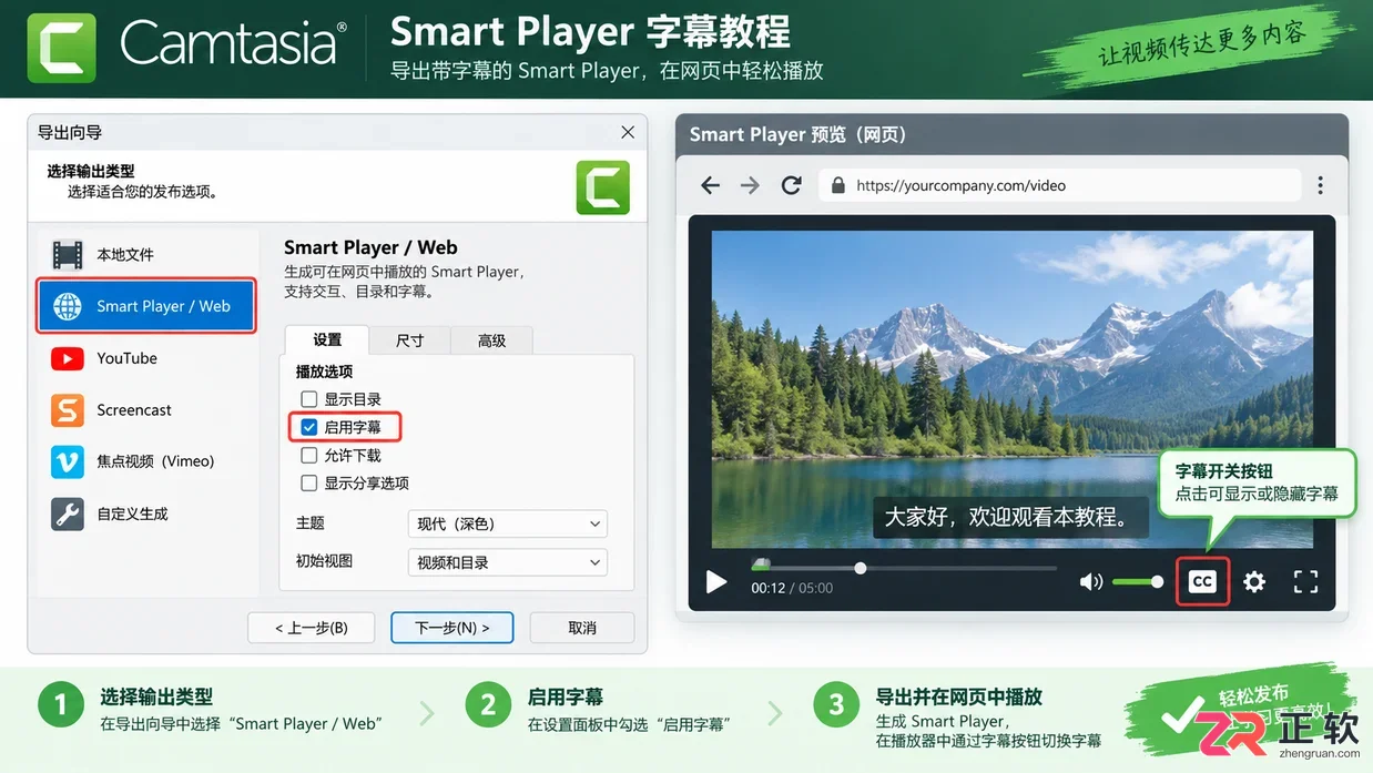 camtasia studio怎么导出视频和字幕