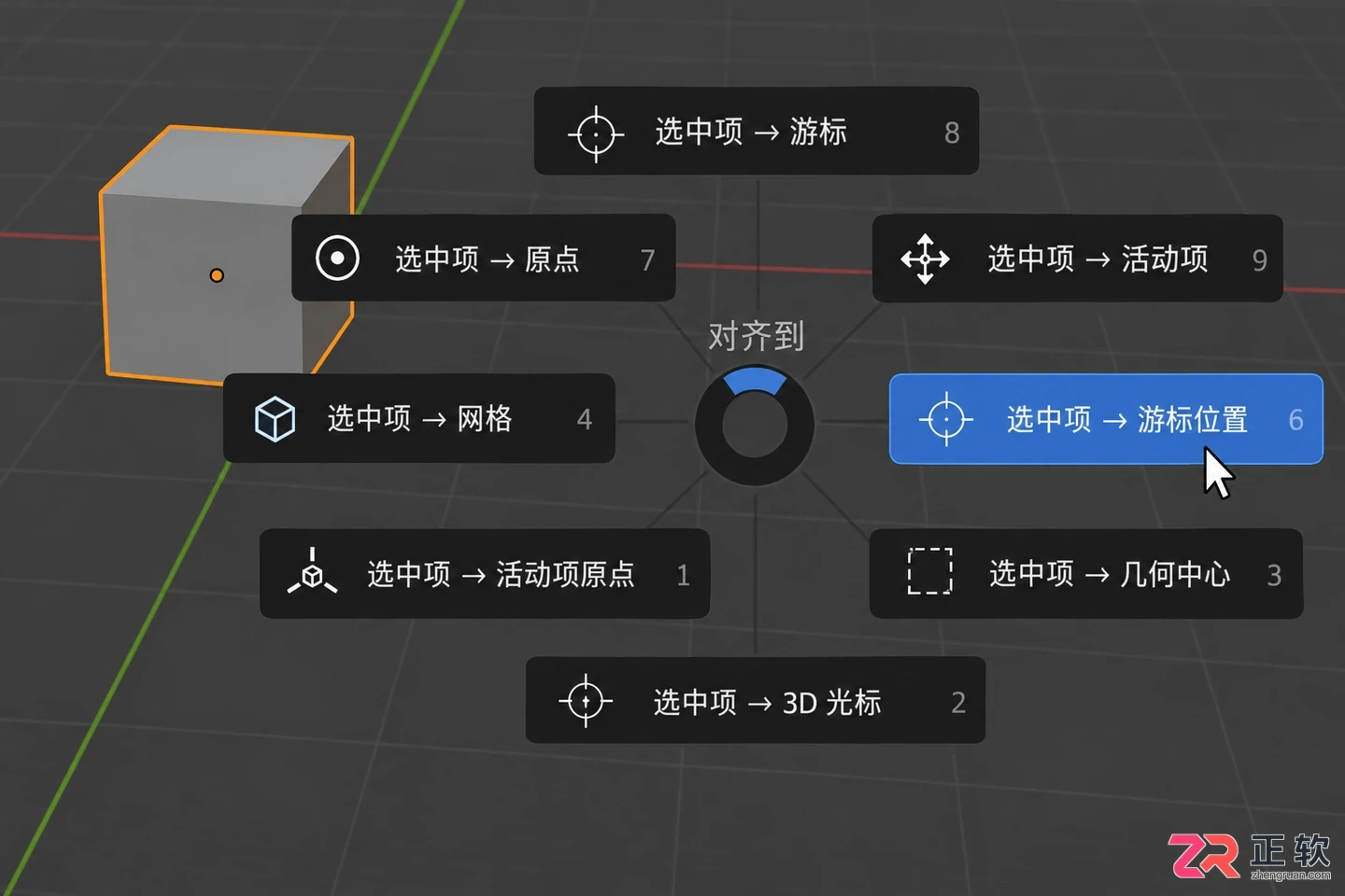 blender怎么让物体对齐原点的具体操作教程
