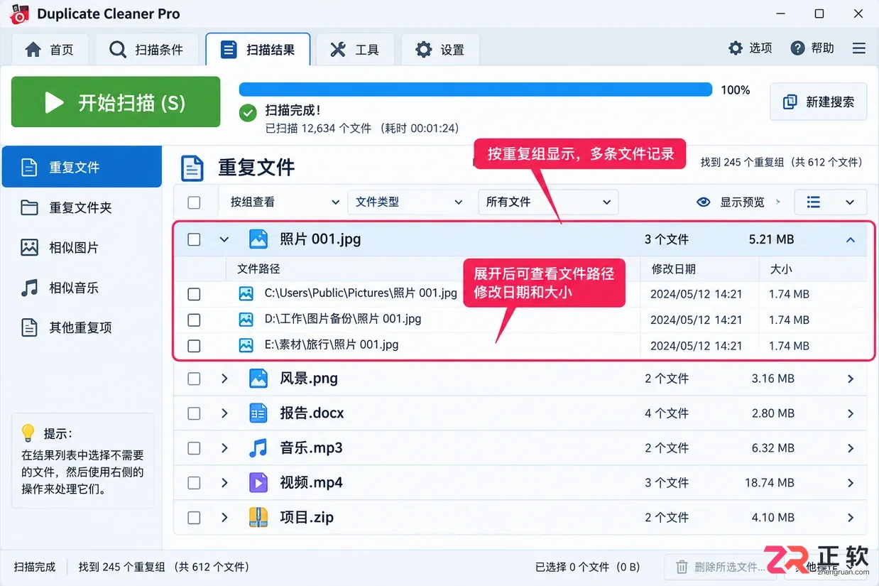 duplicate cleaner pro 使用方法