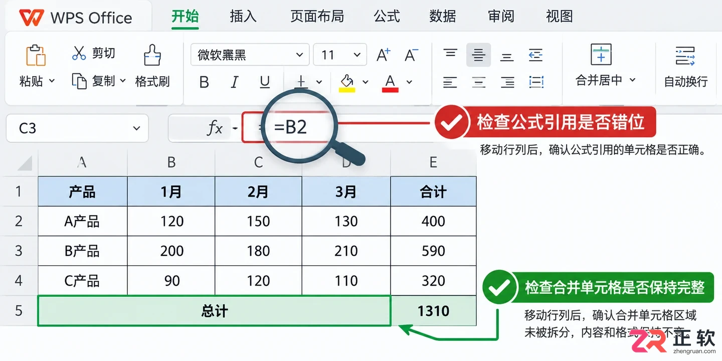 WPS 表格移动行列数据不打乱格式技巧