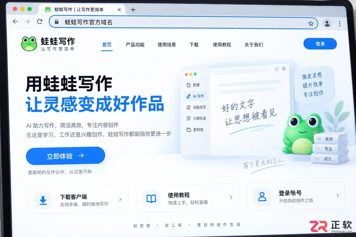 蛙蛙写作怎么快速找到官方下载页面