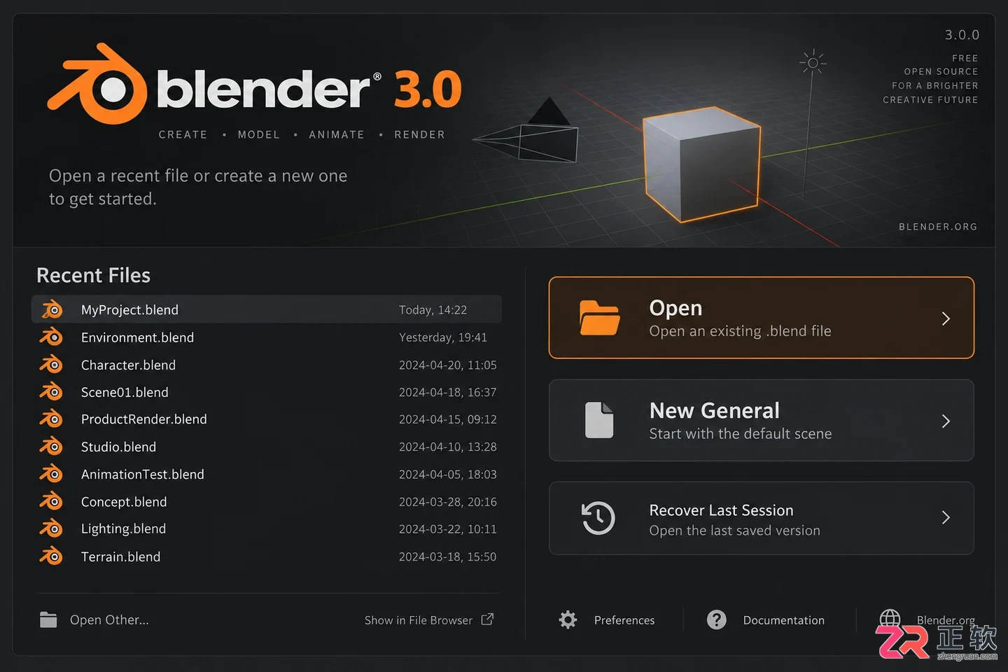 blender怎么打开文件的详细操作步骤教程