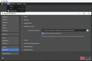 blender缓存文件在哪里查找与删除教程