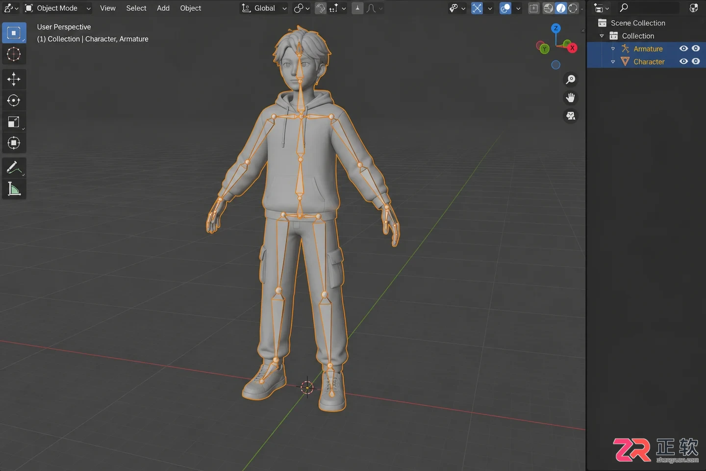 blender导入动作后骨架位移怎么调整解决教程