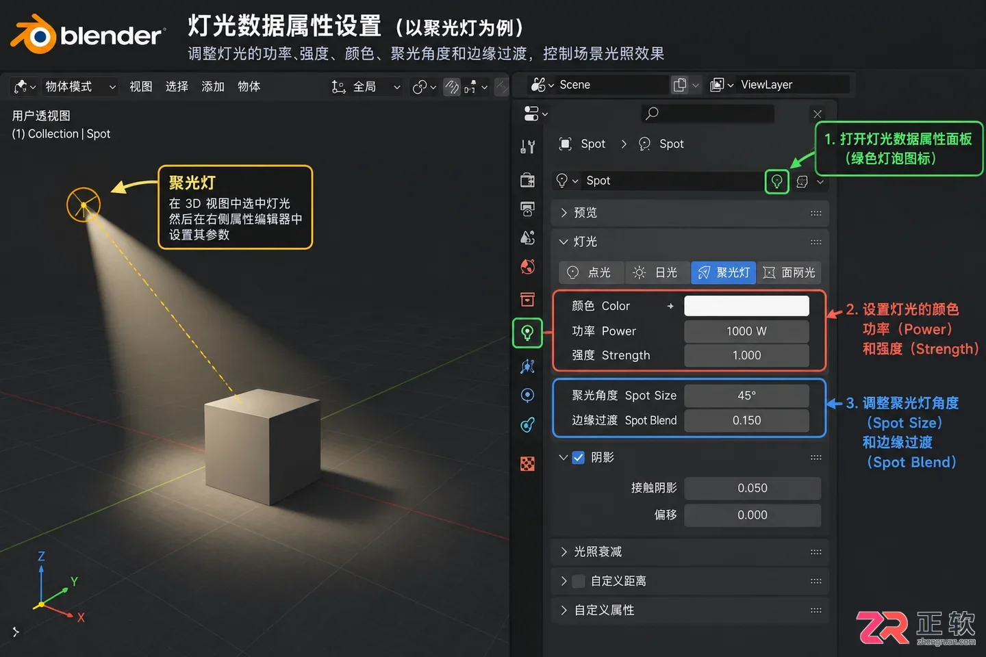 blender添加灯光快捷键是什么及使用方法教程