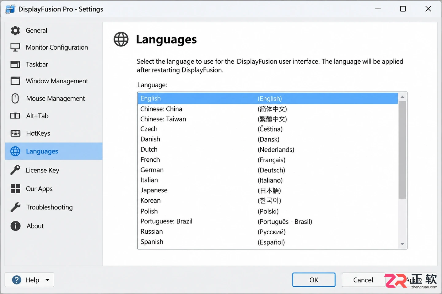 DisplayFusion Pro中文设置