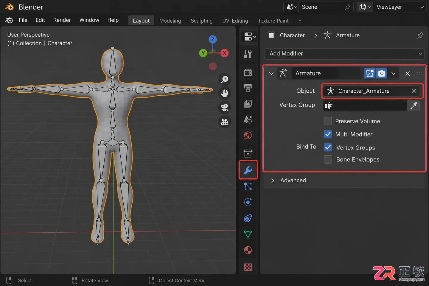 blender导入动作后骨架位移怎么调整解决教程
