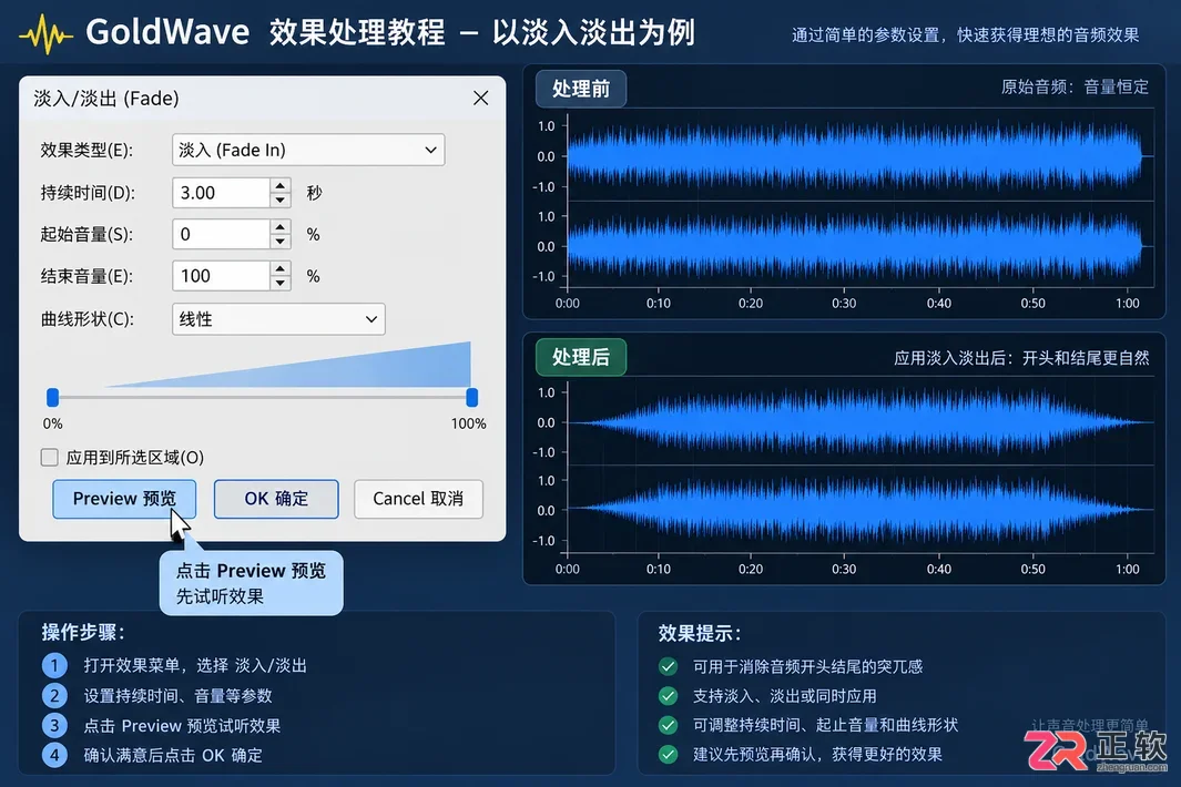 GoldWave快捷键及常用功能操作教程